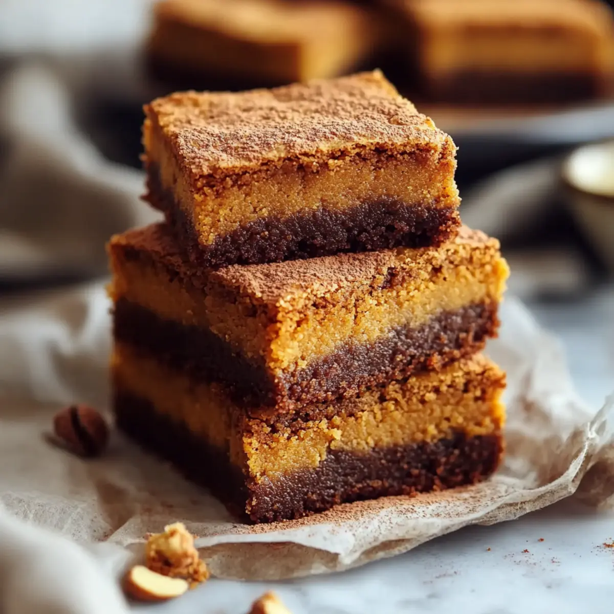 Pumpkin Spice Snickerdoodle Blondies