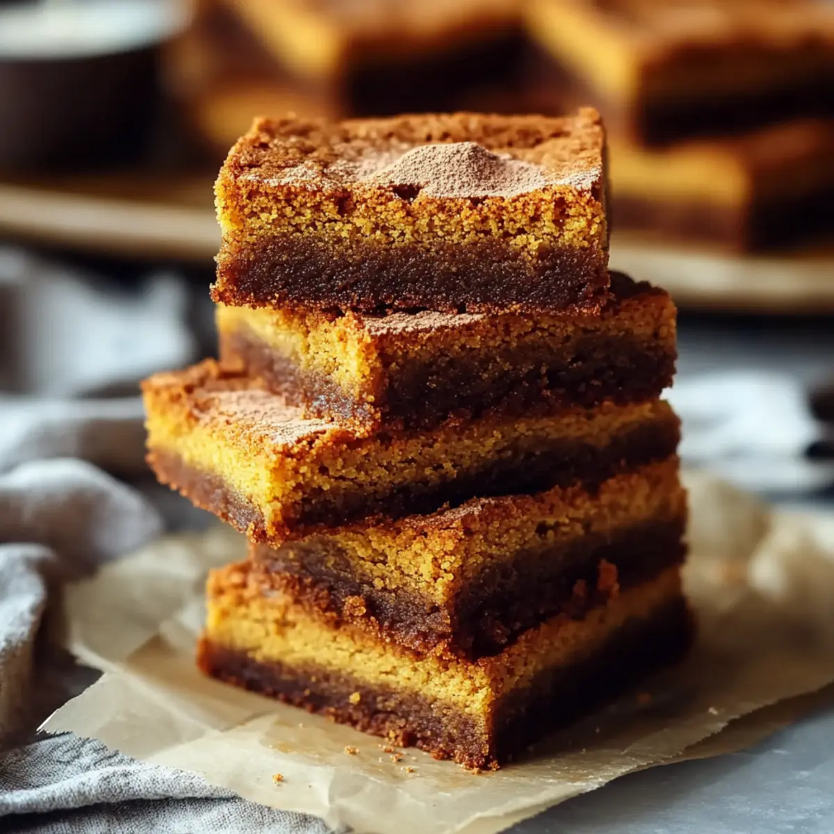 Pumpkin Spice Snickerdoodle Blondies