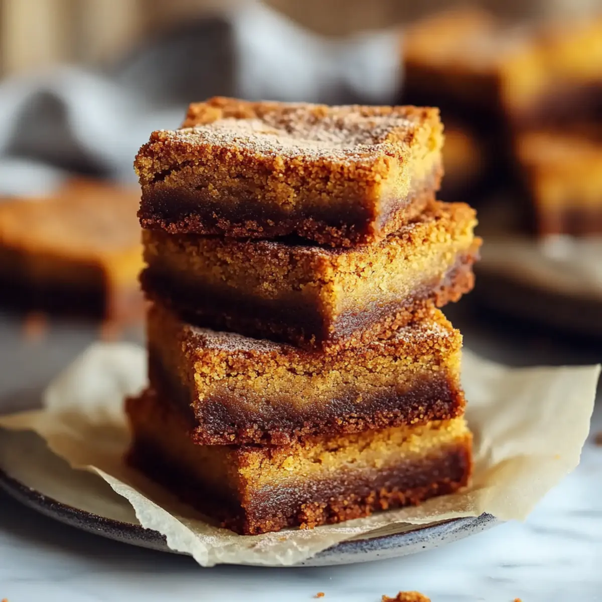 Pumpkin Spice Snickerdoodle Blondies
