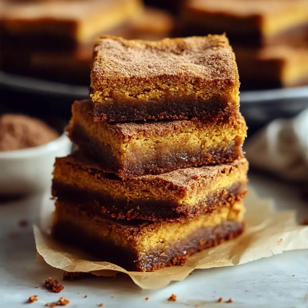 Pumpkin Spice Snickerdoodle Blondies