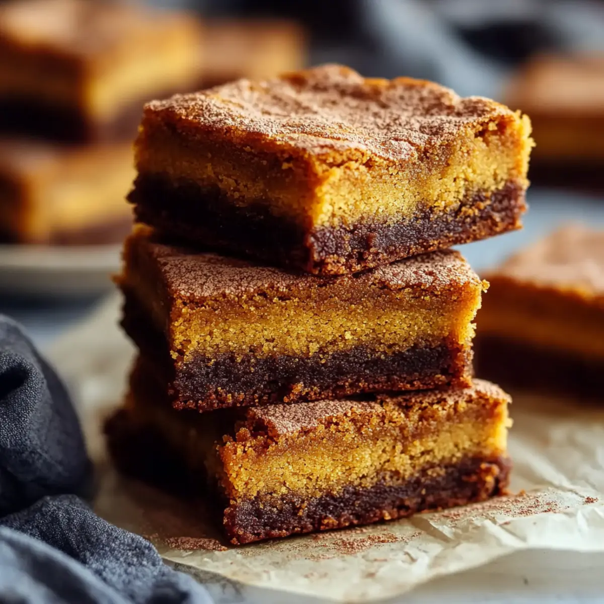 Pumpkin Spice Snickerdoodle Blondies