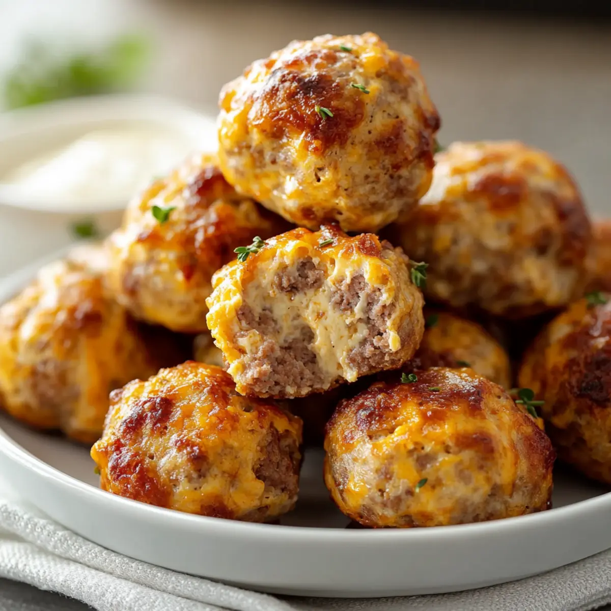 Rotel Cream Cheese Beef Sausage Balls