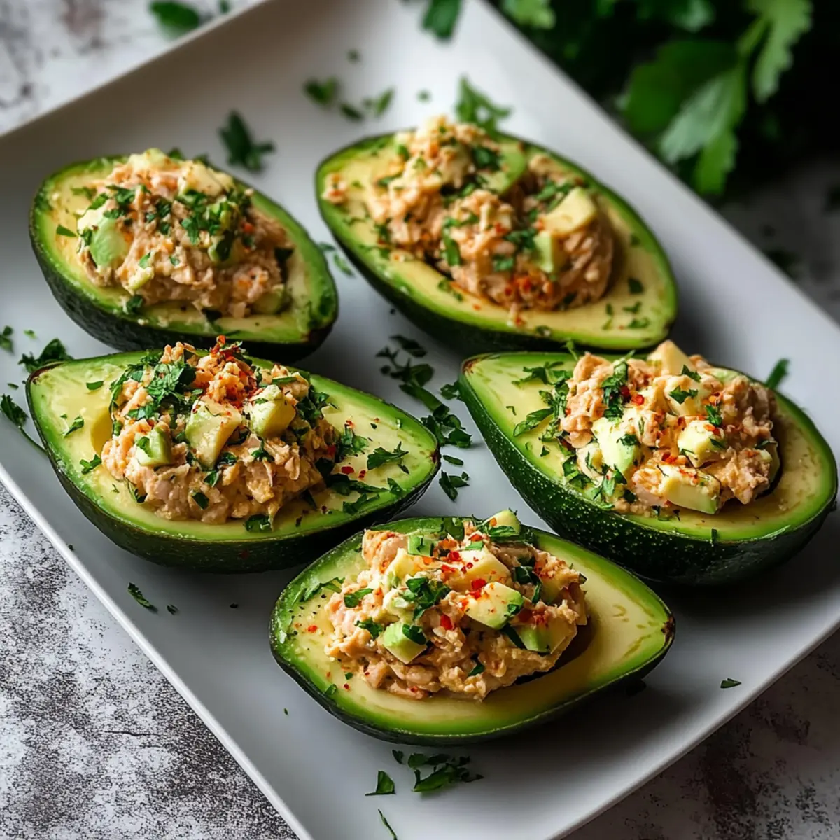 Tuna Stuffed Avocados