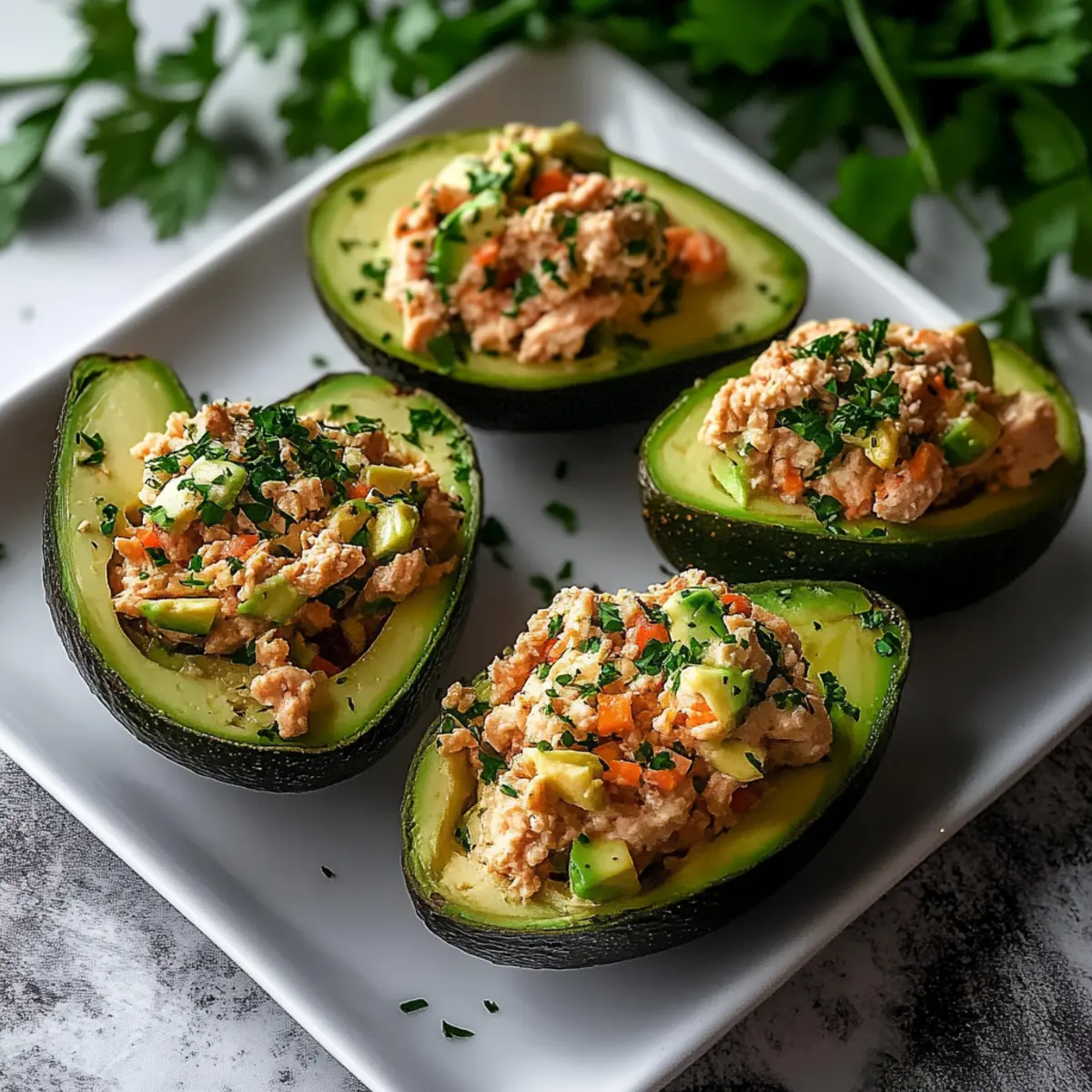 Tuna Stuffed Avocados