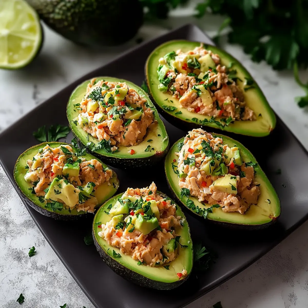 Tuna Stuffed Avocados