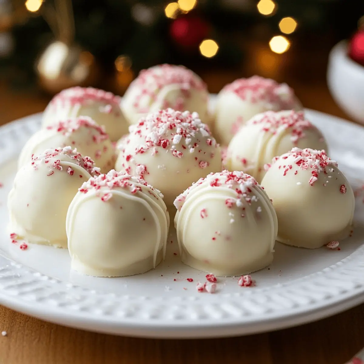 White Chocolate Peppermint Truffles
