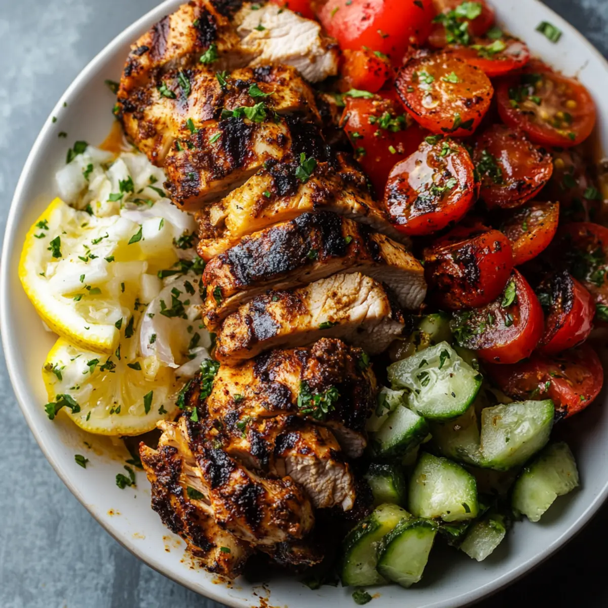 Air Fryer Chicken Doner Kebab Platter