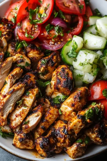 Air Fryer Chicken Doner Kebab Platter