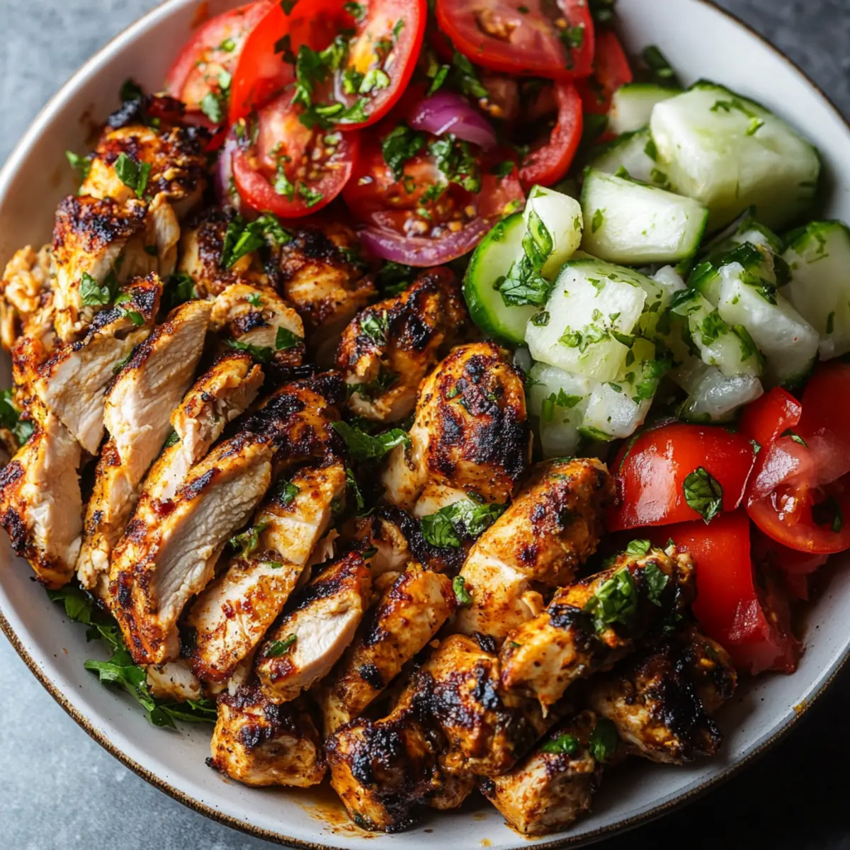 Air Fryer Chicken Doner Kebab Platter