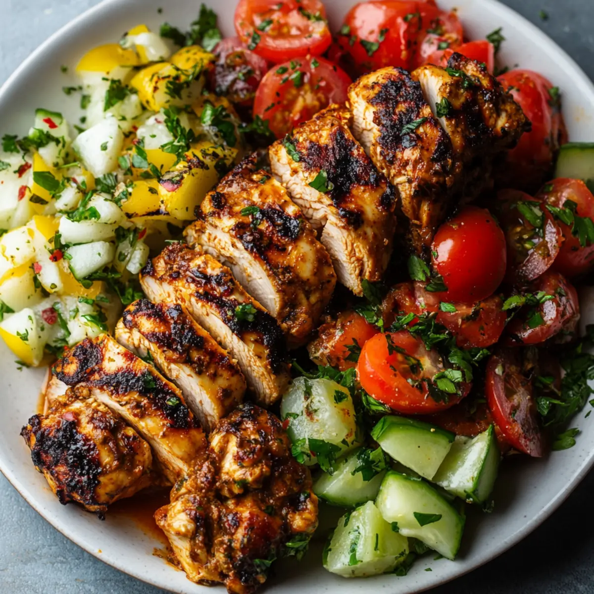 Air Fryer Chicken Doner Kebab Platter