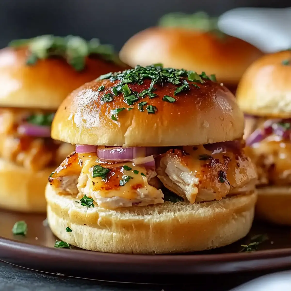 BBQ Chicken Sliders with Garlic-Herb Butter