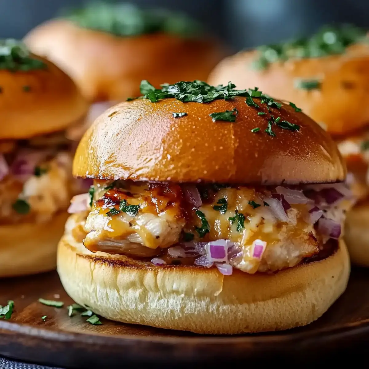 BBQ Chicken Sliders with Garlic-Herb Butter