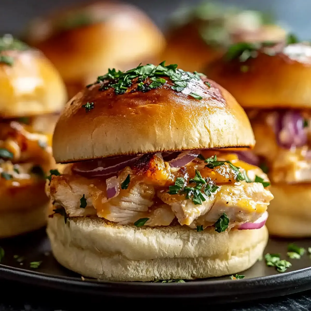 BBQ Chicken Sliders with Garlic-Herb Butter