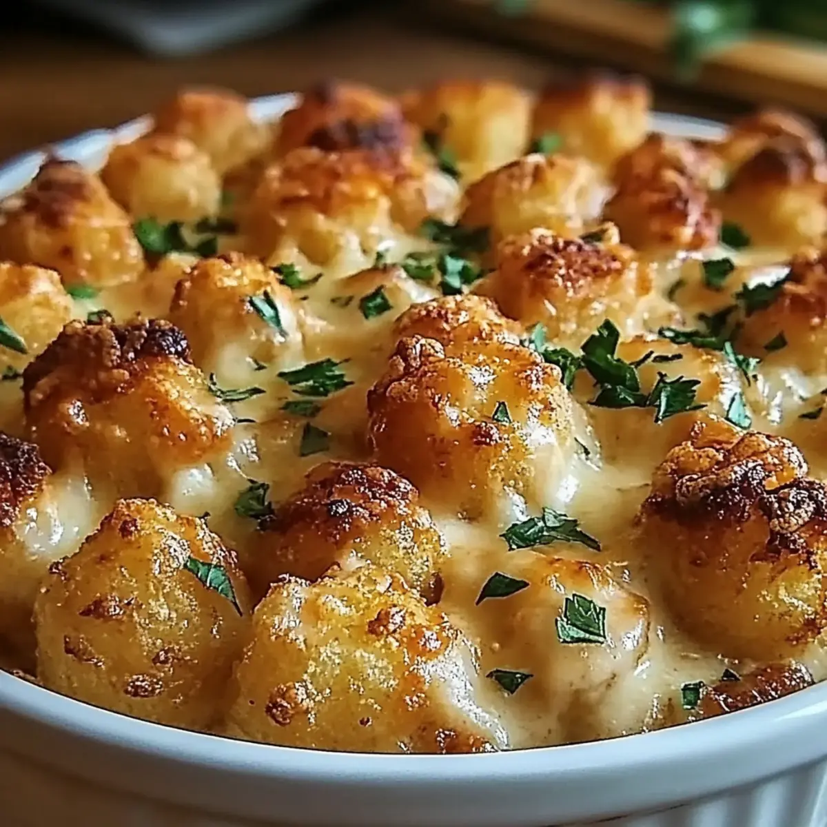 Cheddar Ranch Chicken Tater Tot Bake