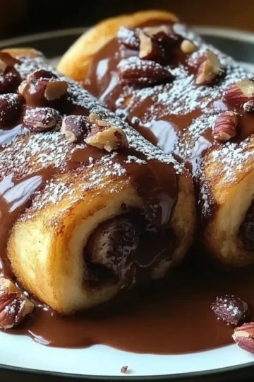Chocolate Hazelnut French Toast Roll-Ups