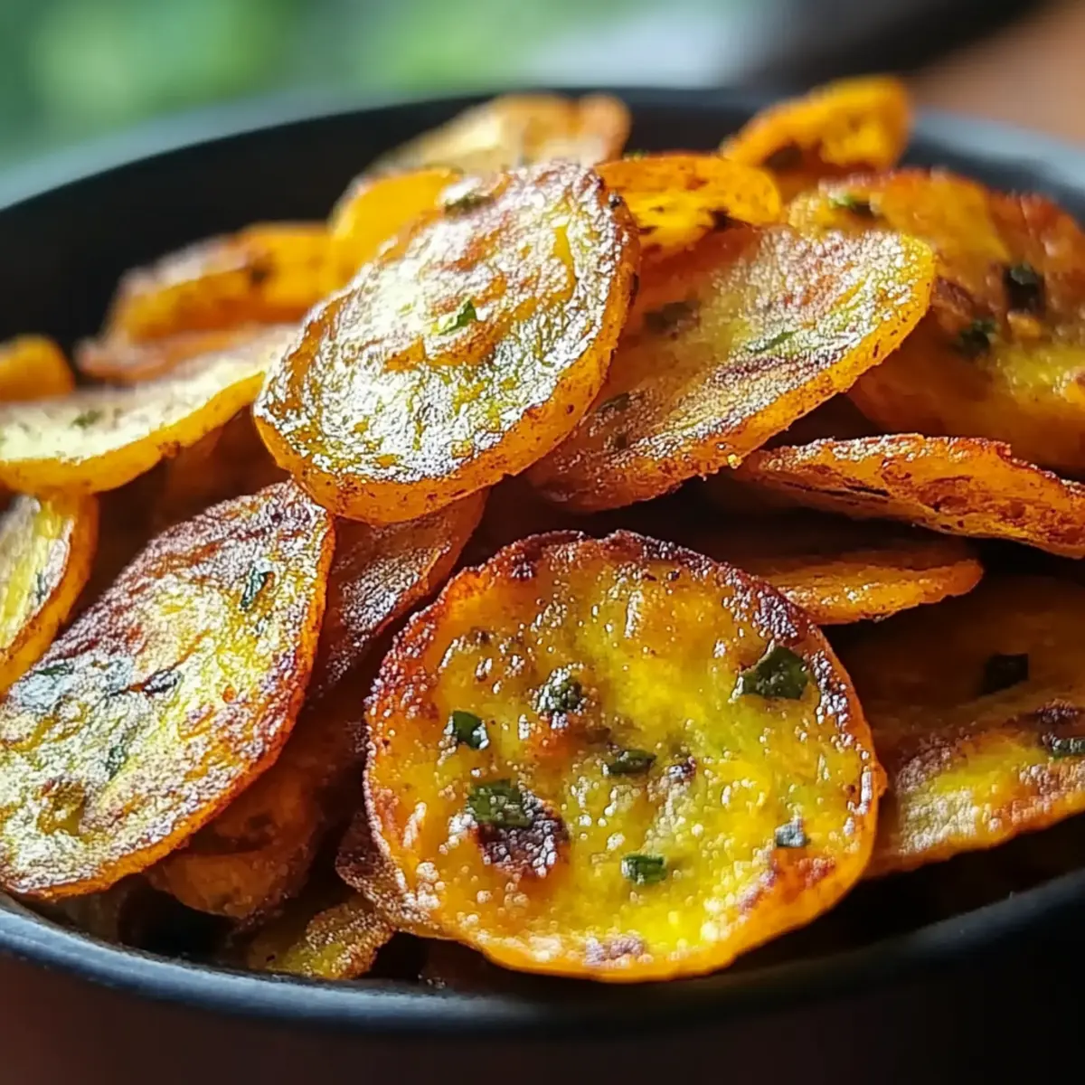 Crunchy Fried Green Plantain Chips
