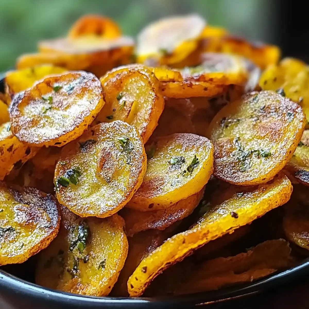 Crunchy Fried Green Plantain Chips