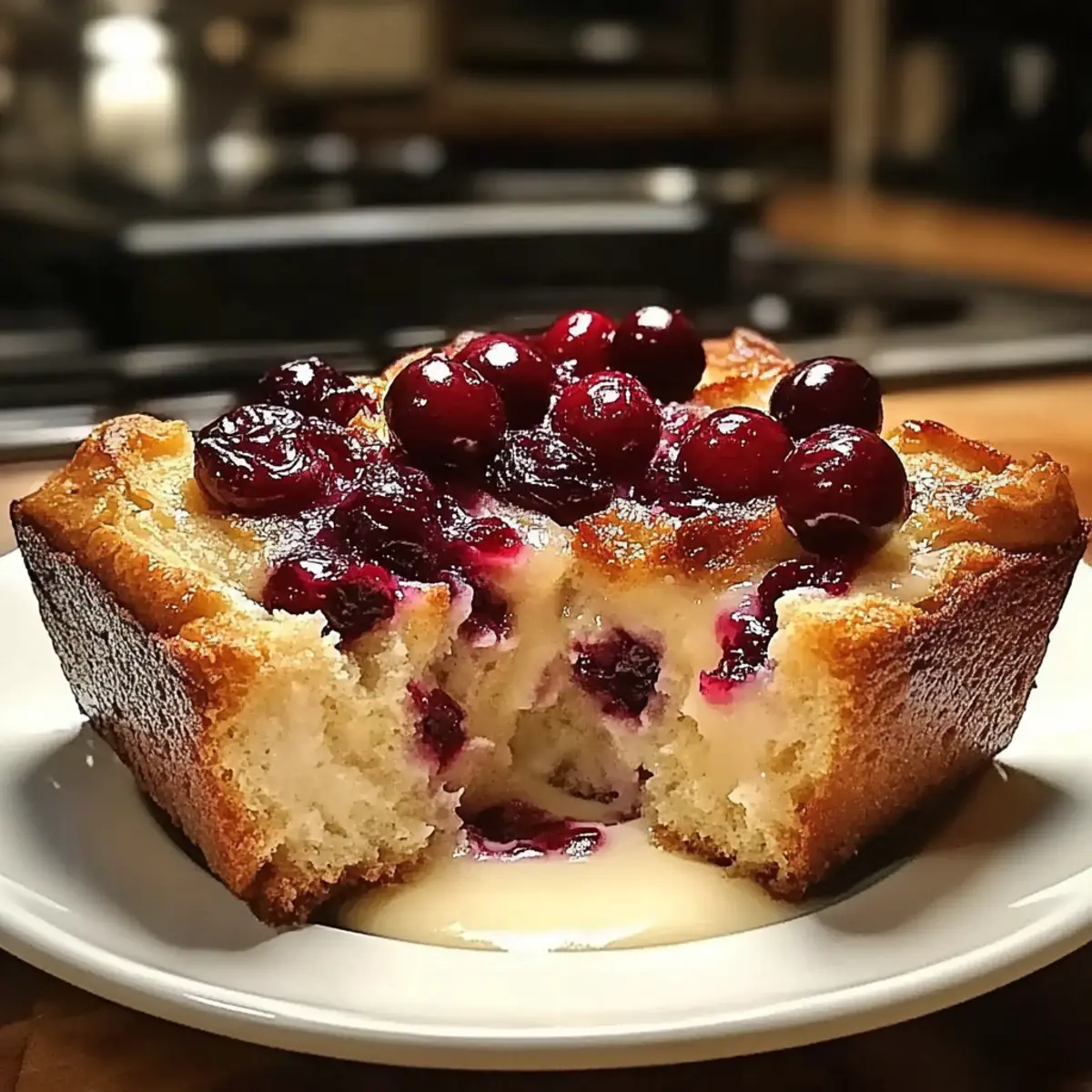 Maple Cranberry Bread Pudding