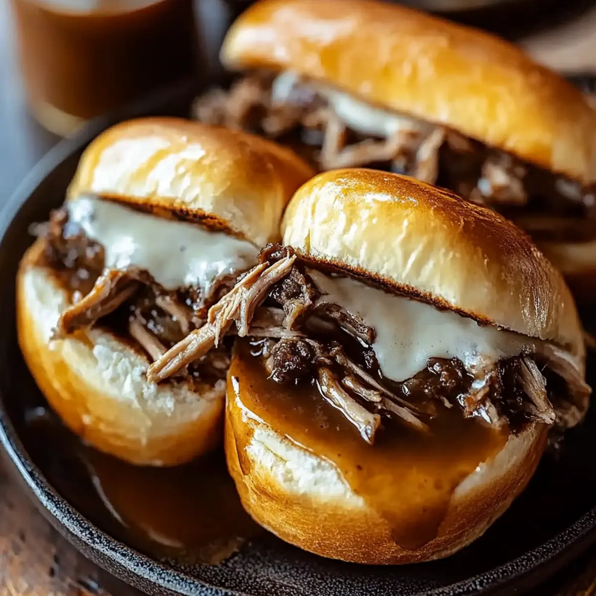 Slow Cooker French Dip Sandwiches