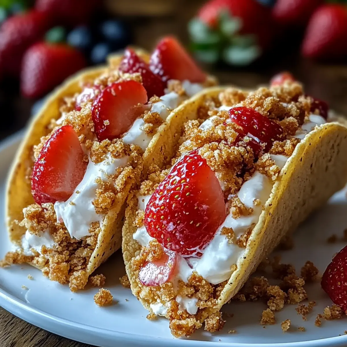 Strawberry Crunch Cheesecake Tacos