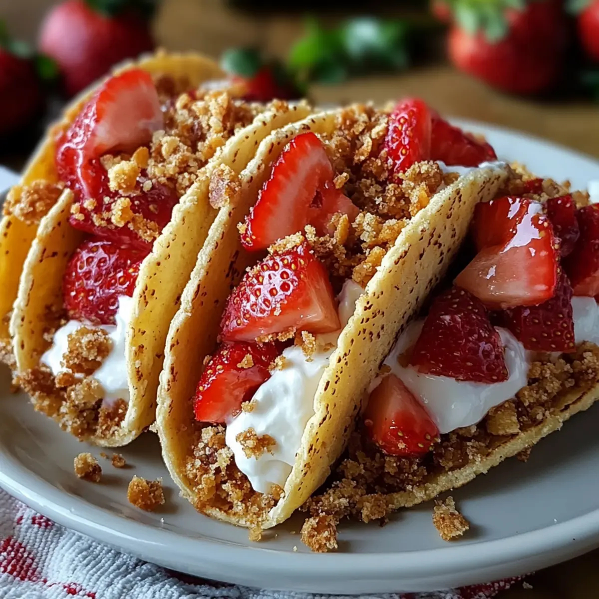 Strawberry Crunch Cheesecake Tacos