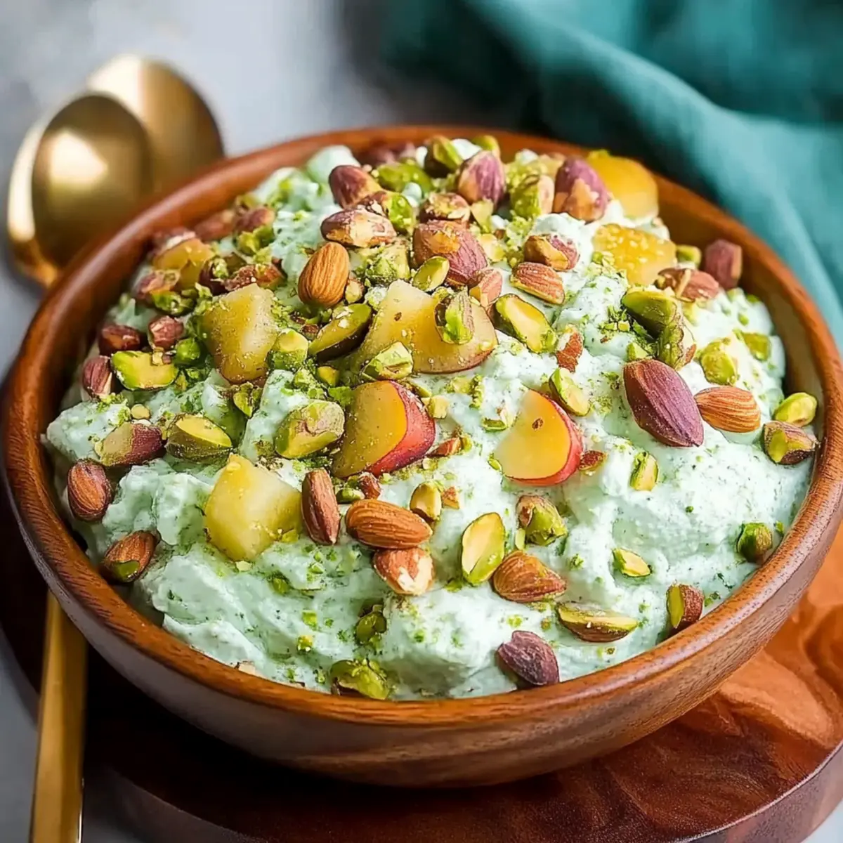 Traditional Watergate Fruit Salad with Pistachios