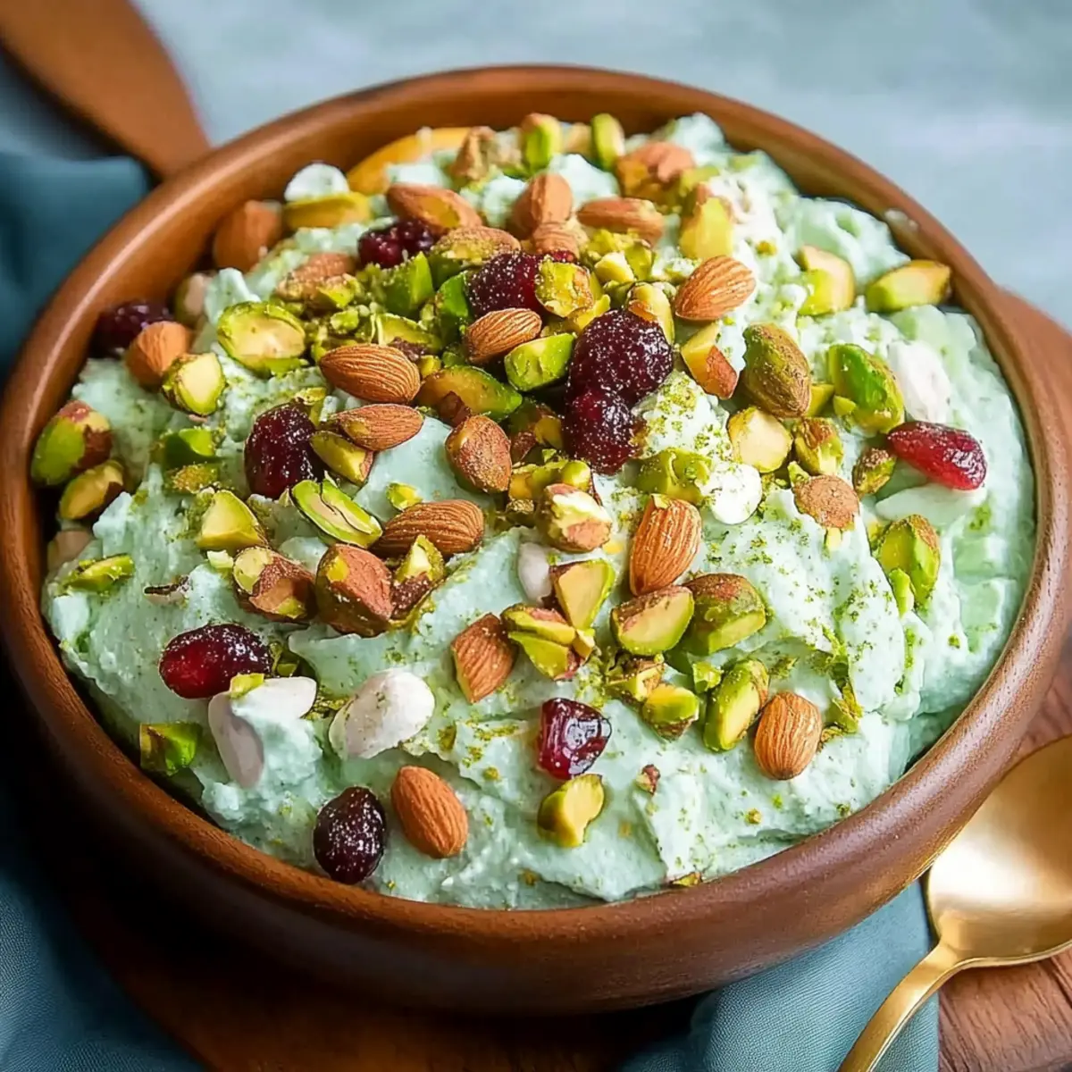 Traditional Watergate Fruit Salad with Pistachios