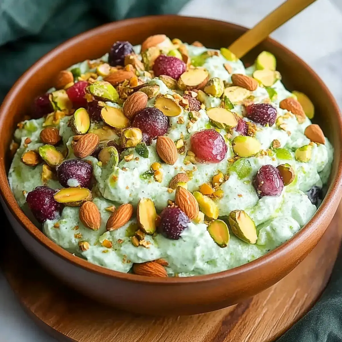 Traditional Watergate Fruit Salad with Pistachios