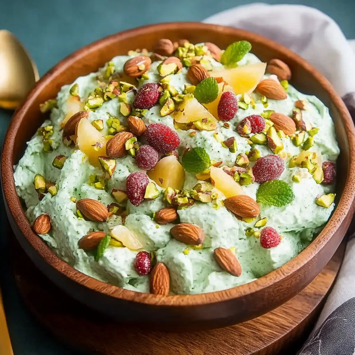 Traditional Watergate Fruit Salad with Pistachios