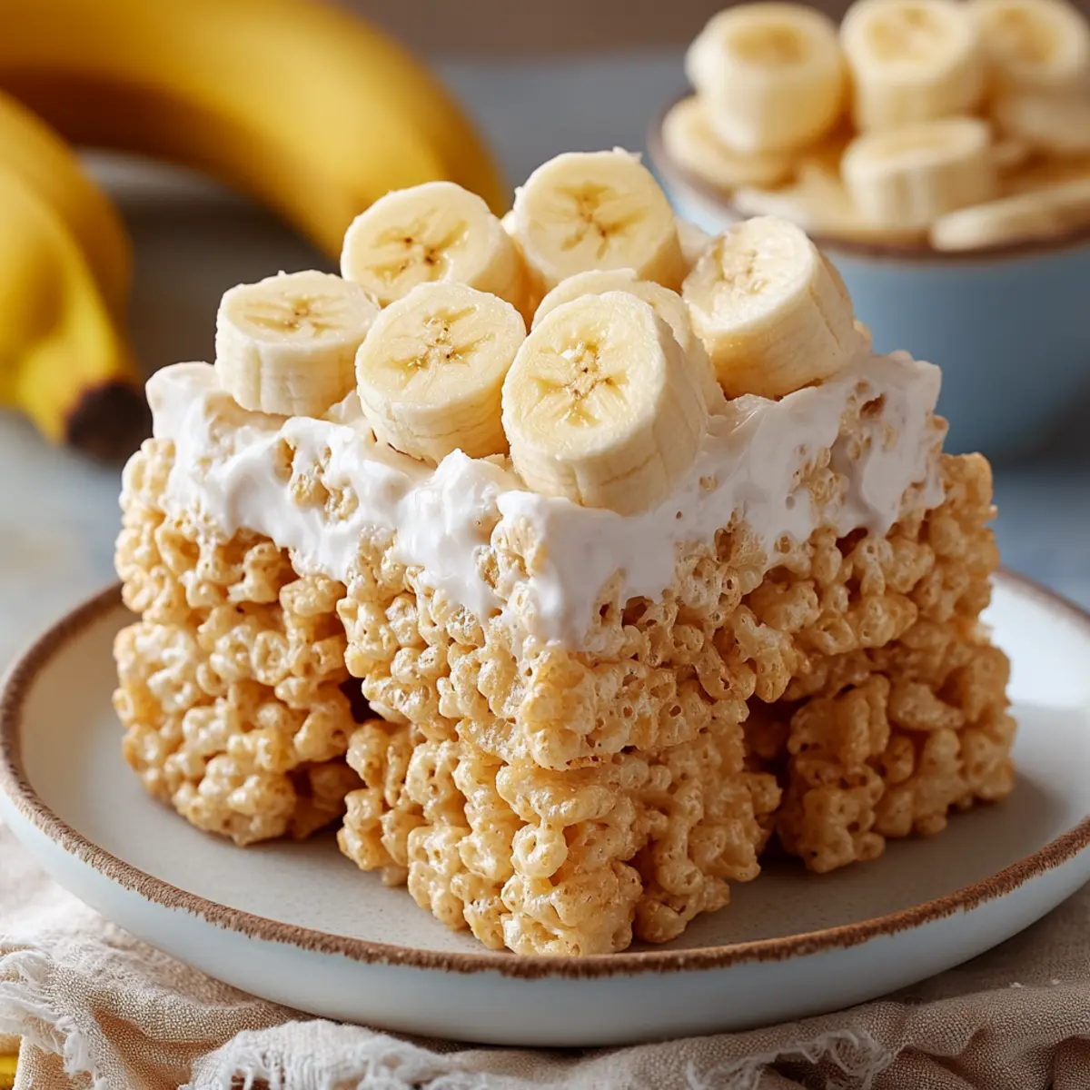Banana Pudding Rice Krispie Treats