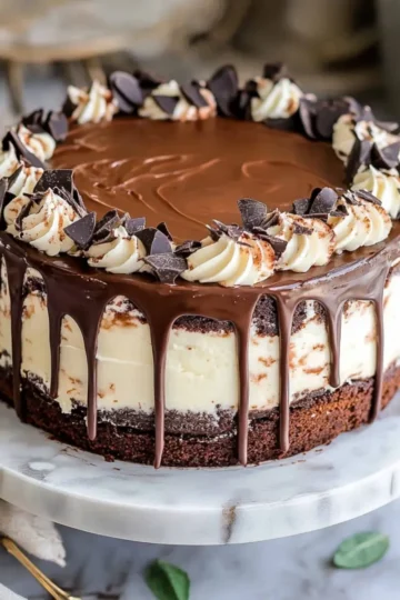 Cheesecake Stuffed Chocolate Cake