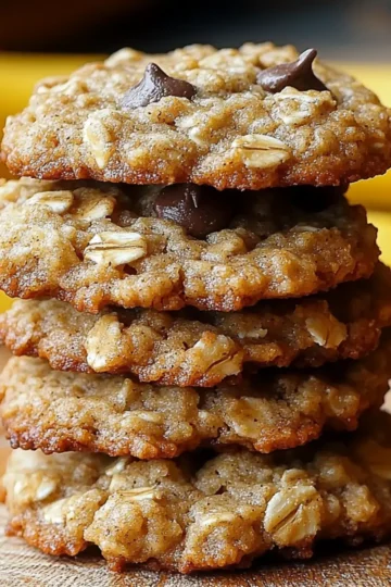 Chewy Banana Oatmeal Cookies