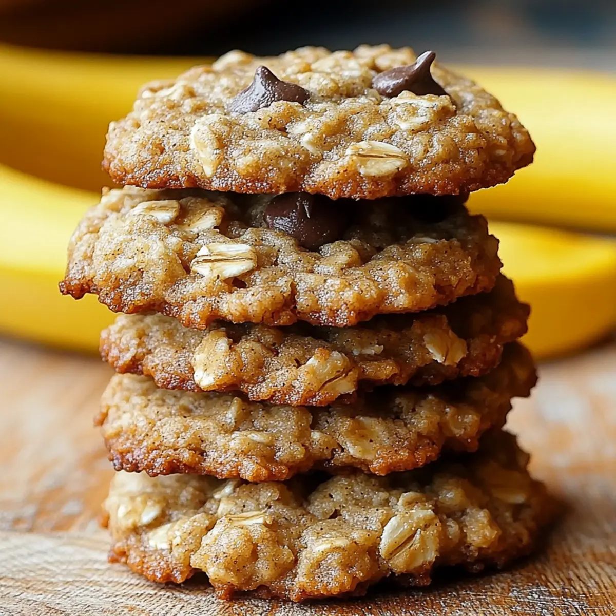 Chewy Banana Oatmeal Cookies