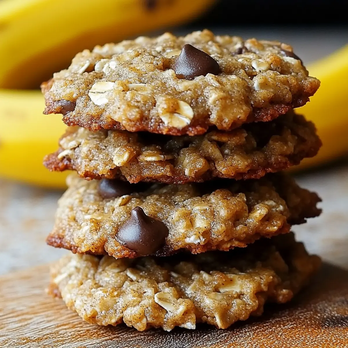 Chewy Banana Oatmeal Cookies