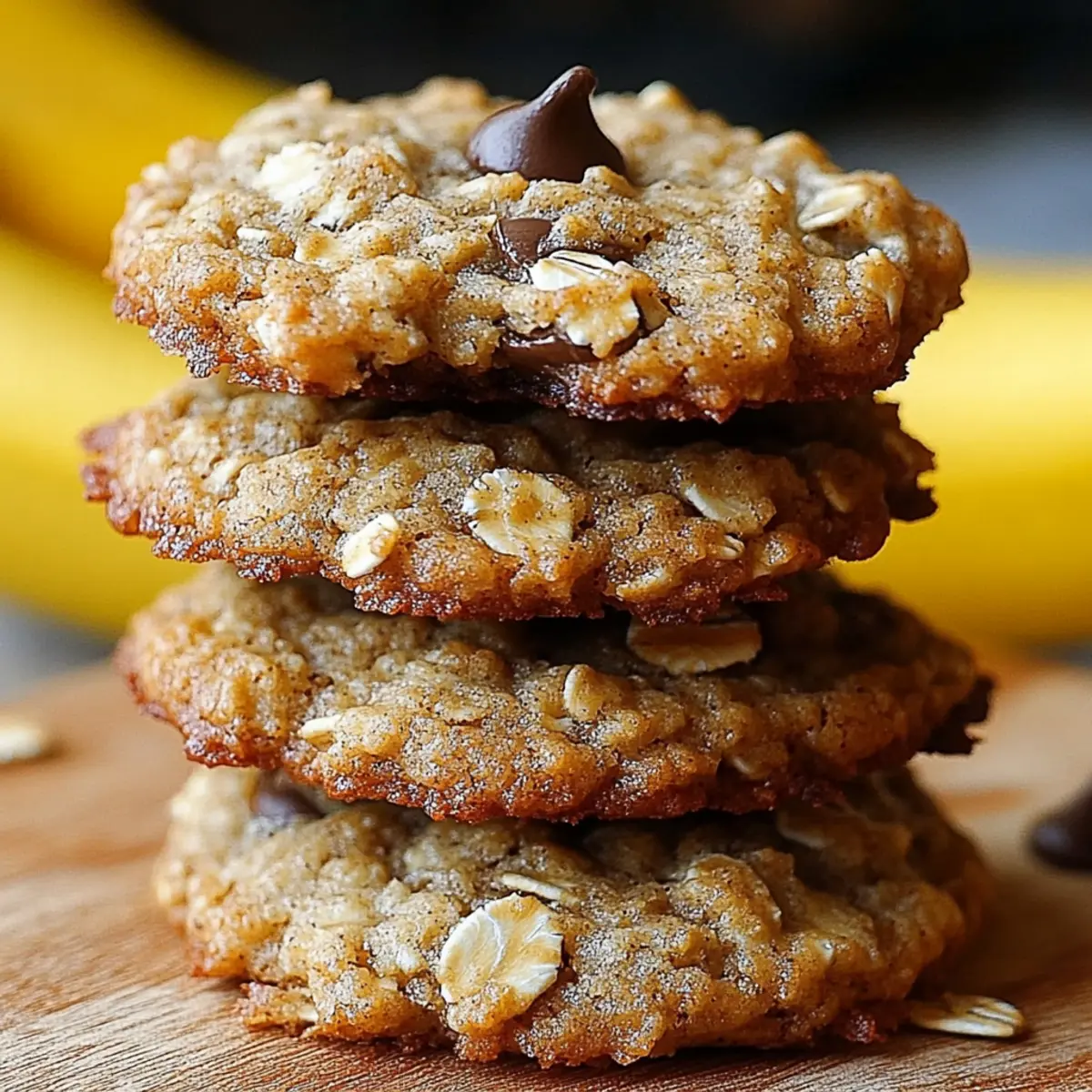 Chewy Banana Oatmeal Cookies