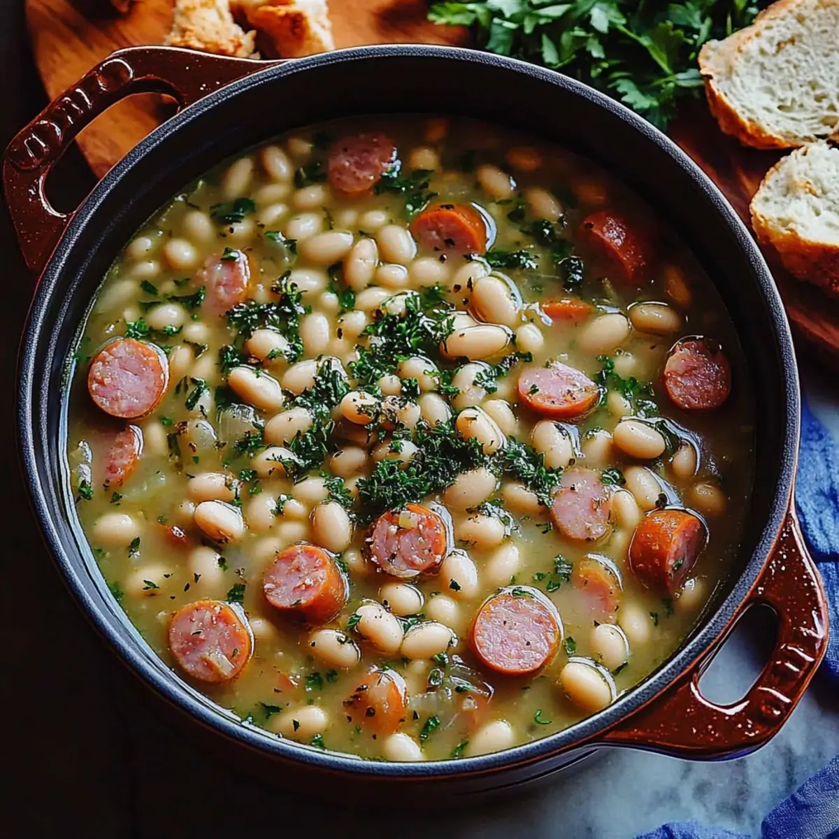 Creamy White Bean and Kielbasa Soup