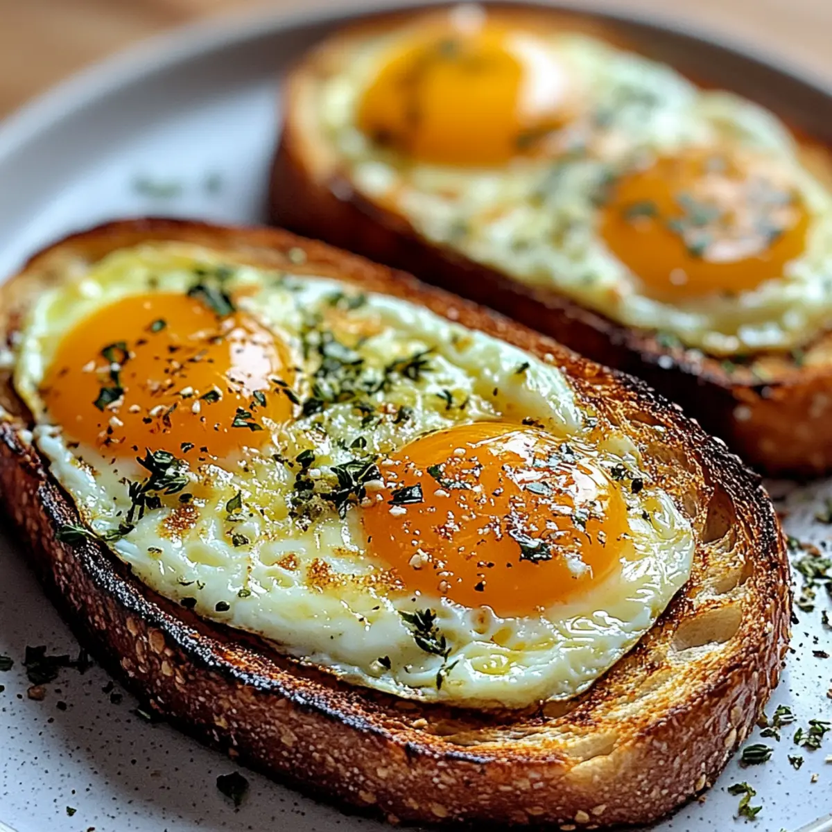 Egg Cheese Herb Toast