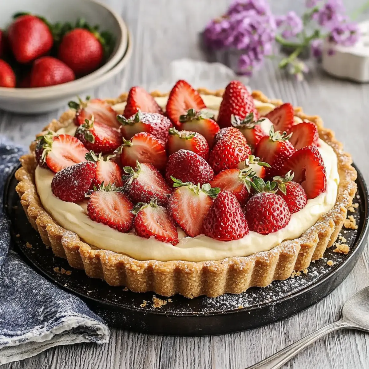 Fresh Strawberry Cream Cheese Tart