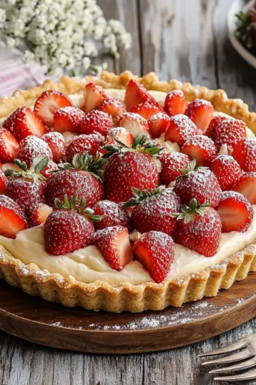 Fresh Strawberry Cream Cheese Tart