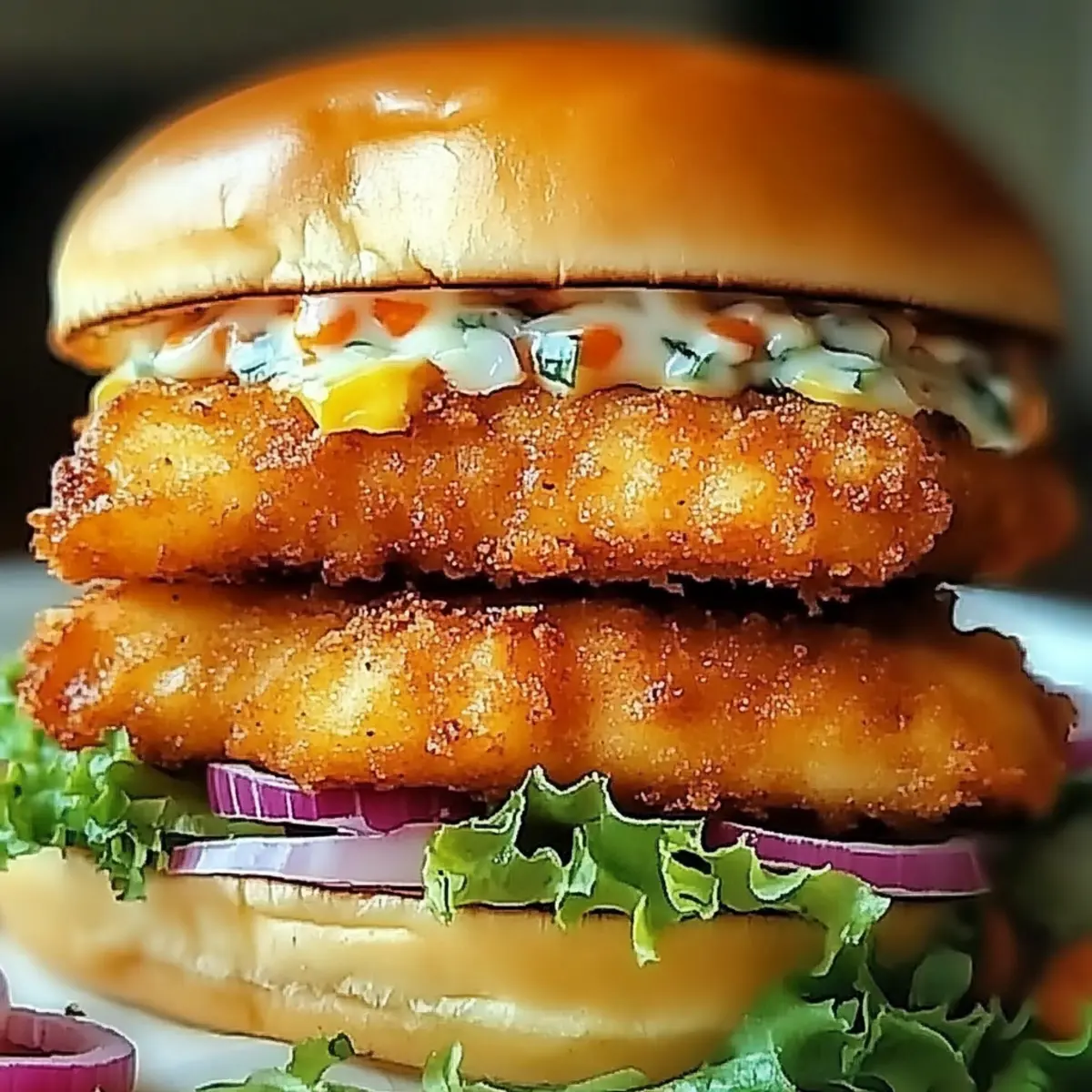 Fried Fish Burger