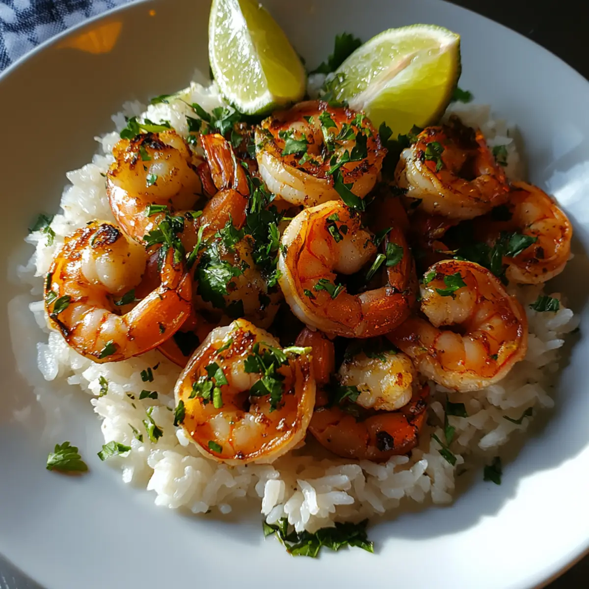 Garlic Lime Shrimp with Rice