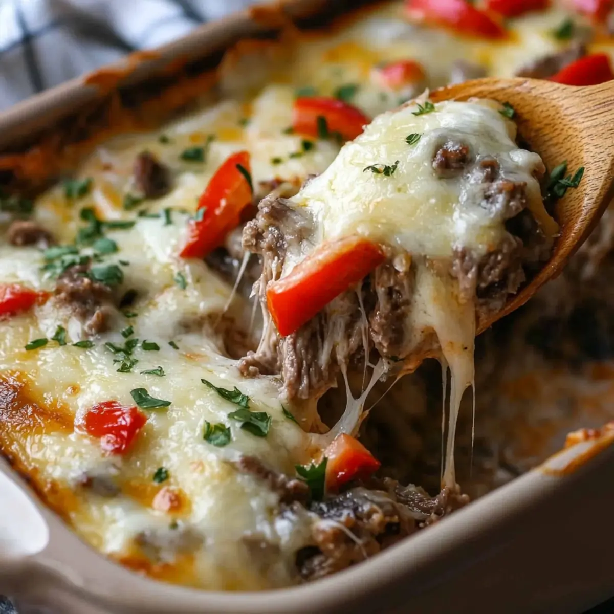 Philly Cheesesteak Casserole