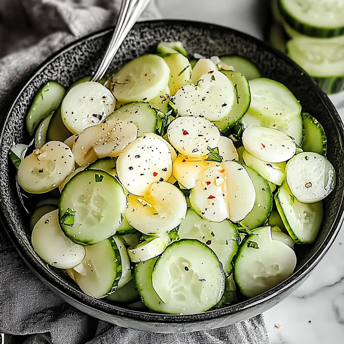 Refreshing Cucumber Salad with Hearts of Palm Delight