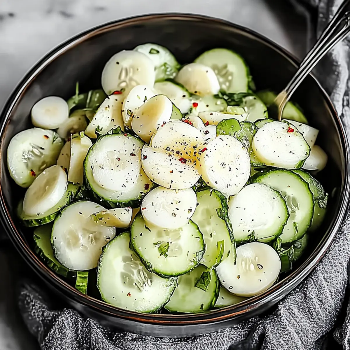 Refreshing Cucumber Salad with Hearts of Palm Delight