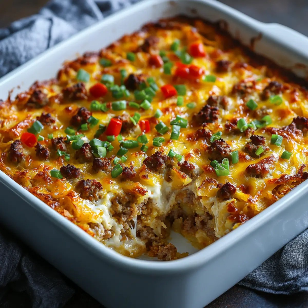 Sausage Hashbrown Breakfast Bake