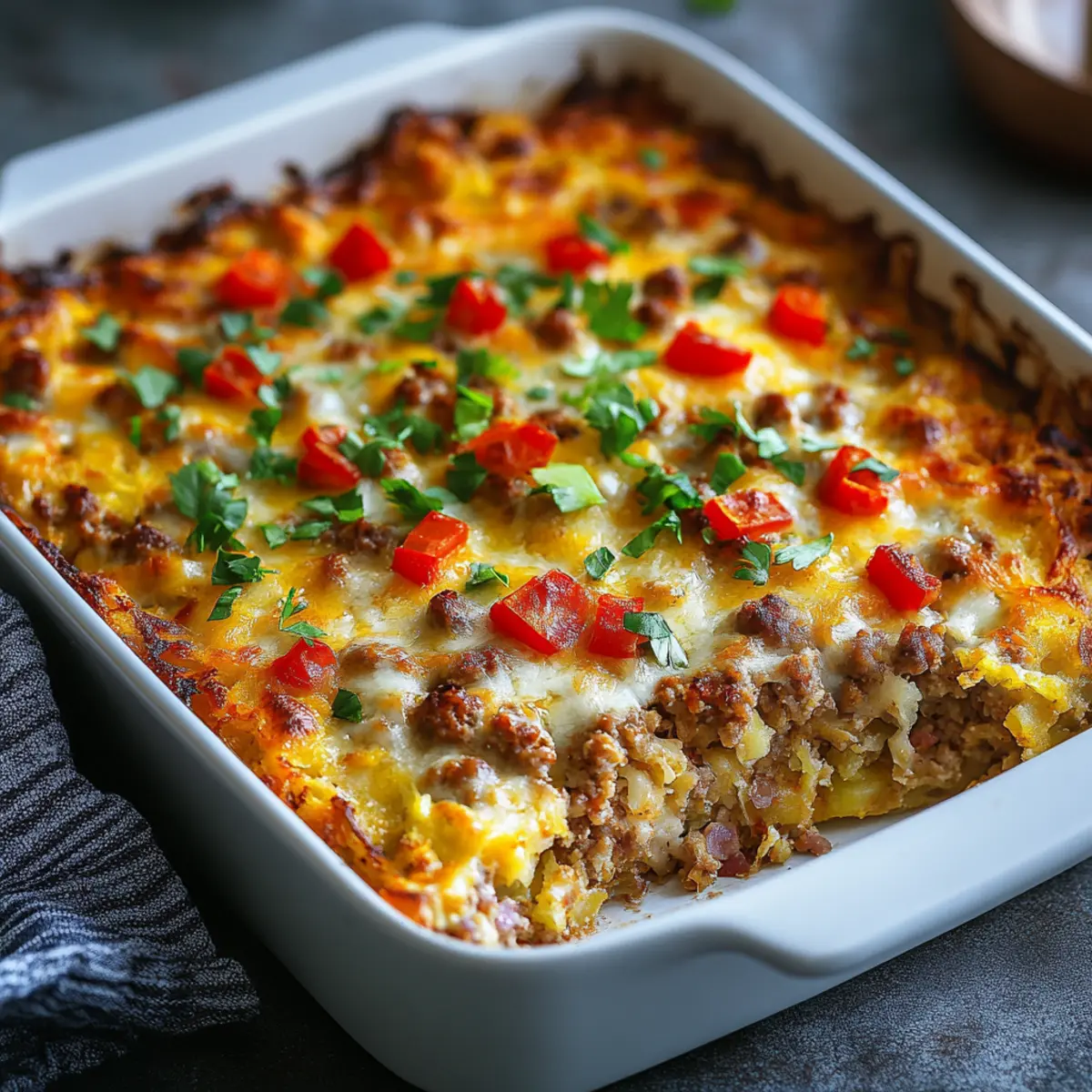Sausage Hashbrown Breakfast Bake