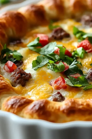 Savory Crescent Roll Breakfast Bake