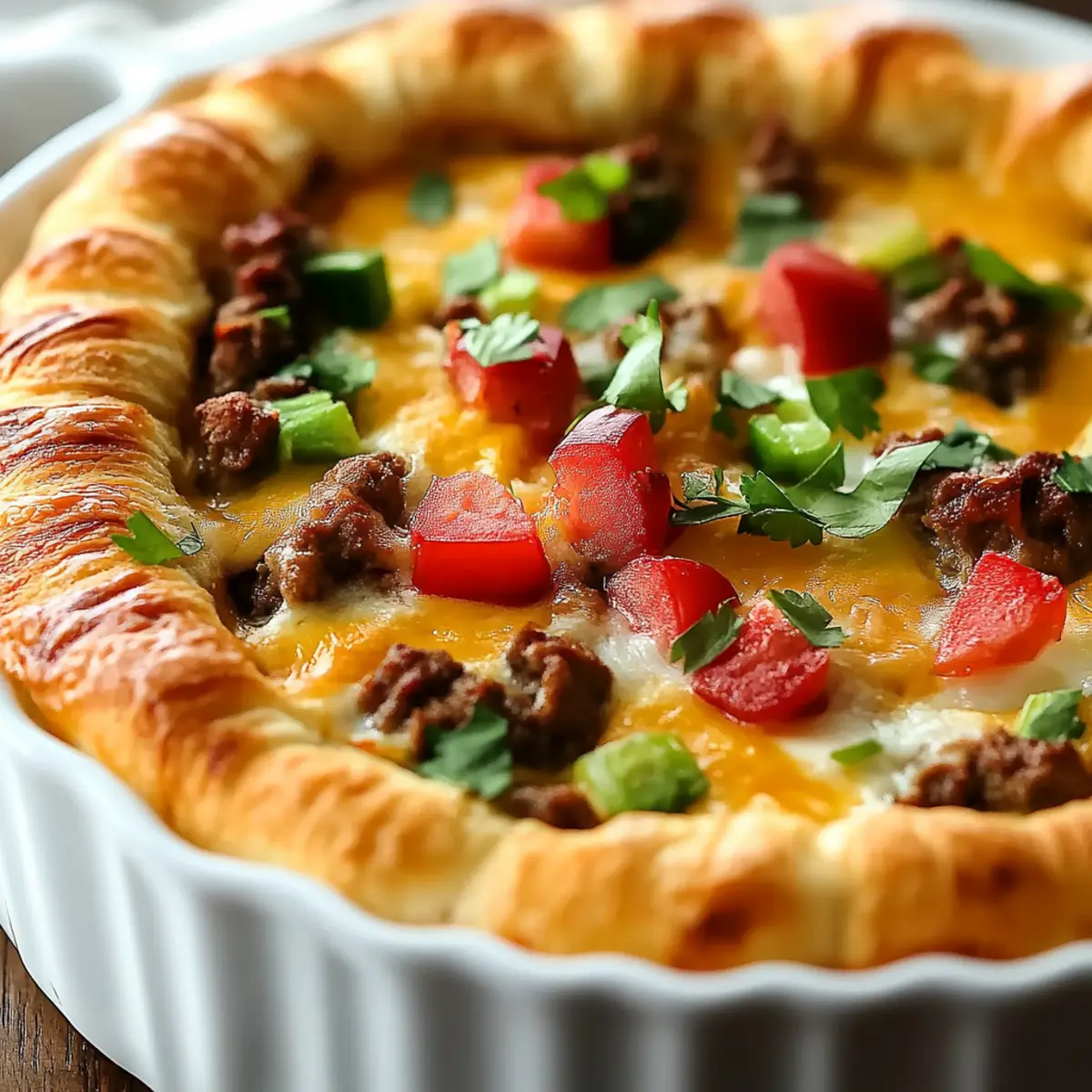 Savory Crescent Roll Breakfast Bake