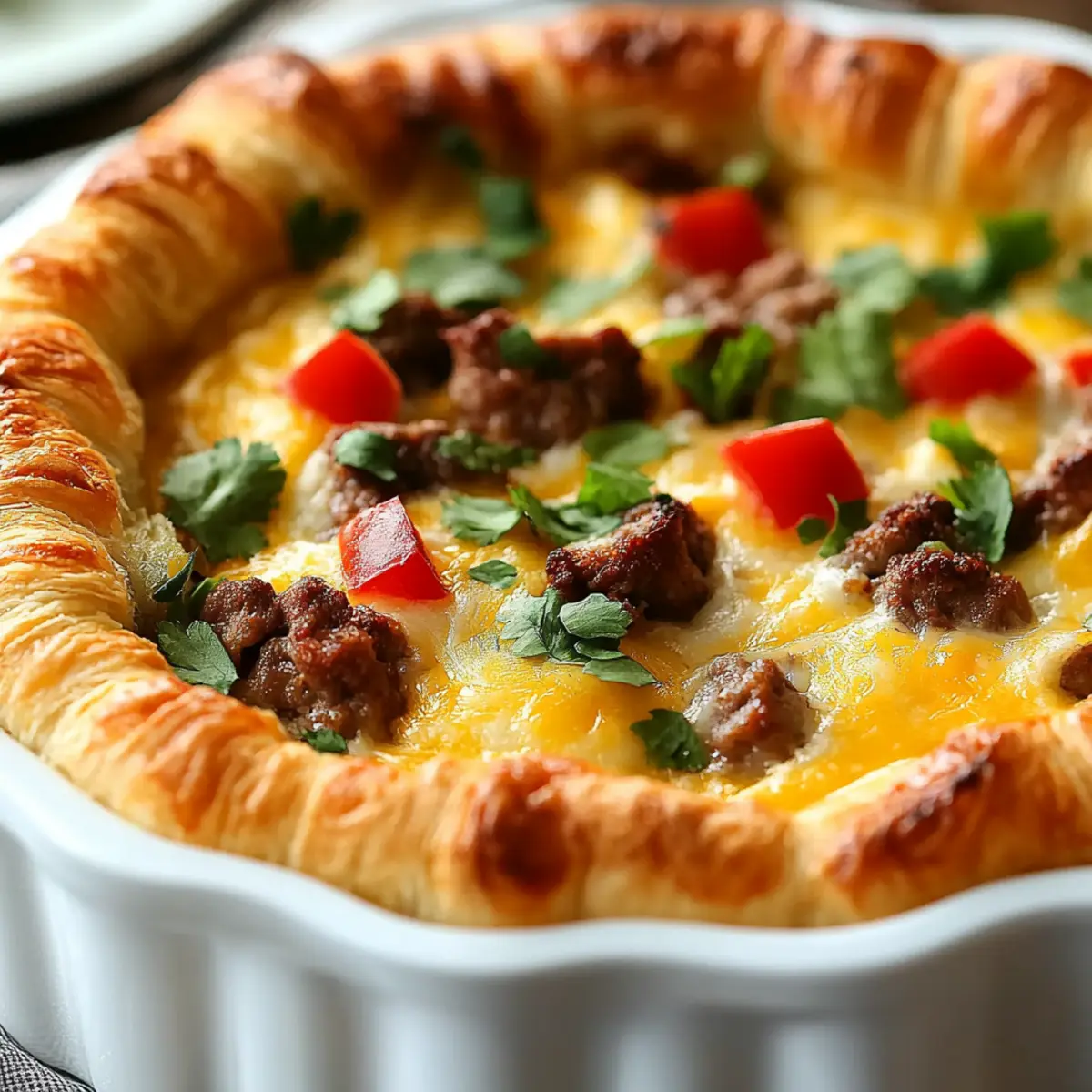 Savory Crescent Roll Breakfast Bake