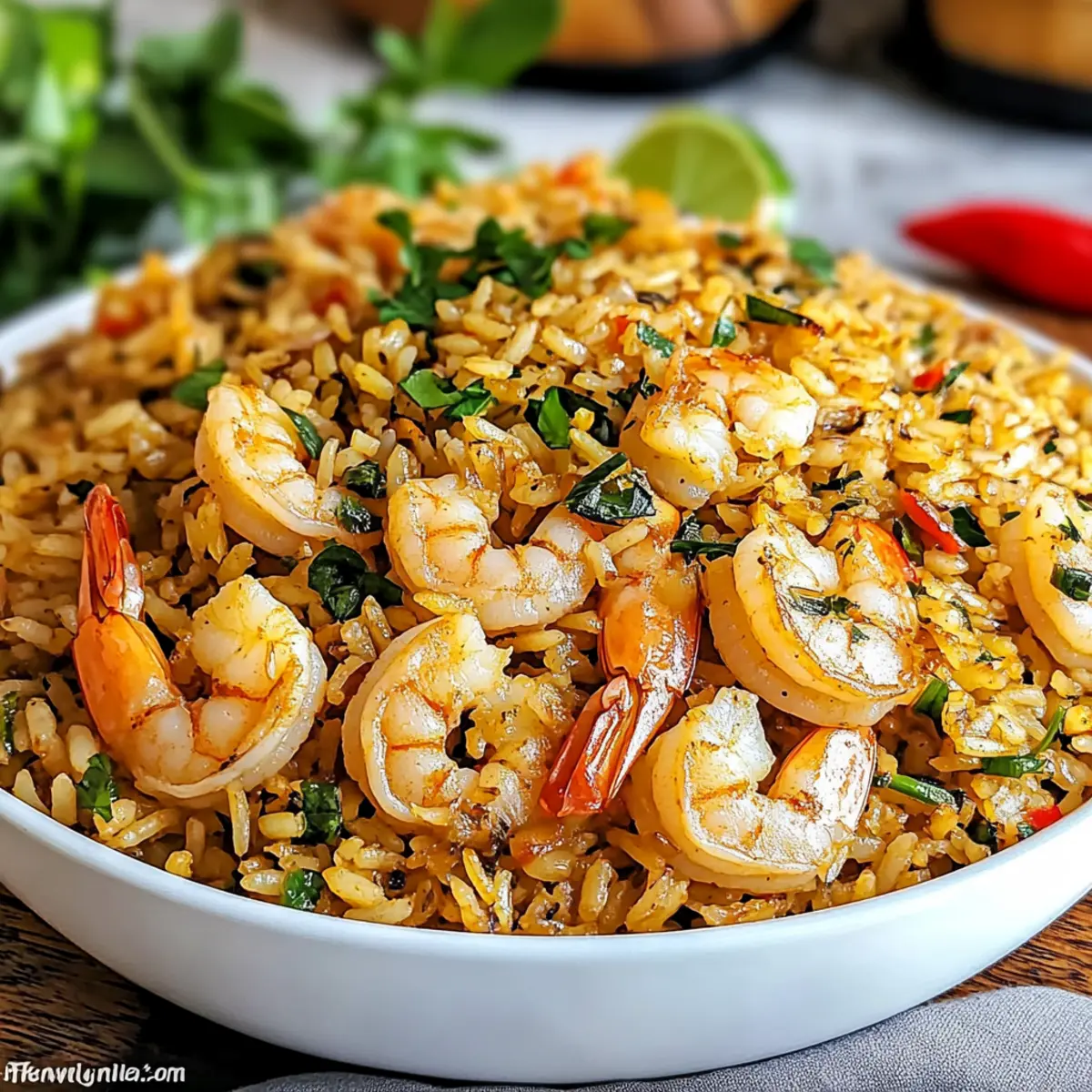 Shrimp Rice with Herbs